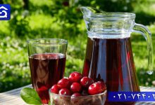 تصویر طرز تهیه آب میوه آلبالو