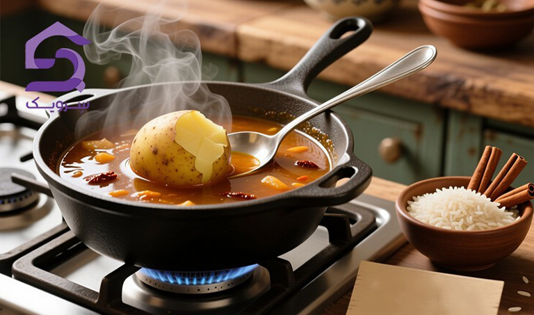 اضافه کردن سیب زمینی برای کاهش ادویه اضافه غذا