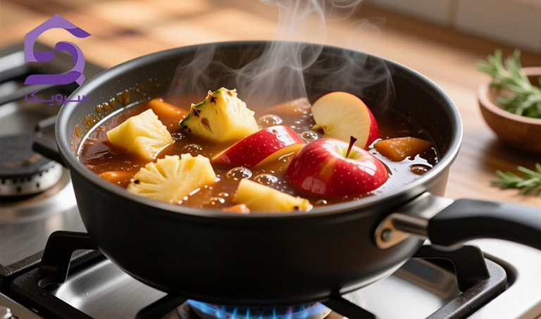 اضافه کردن آناناس و سیب برای دفع طعم زیاد ادویه در غذا