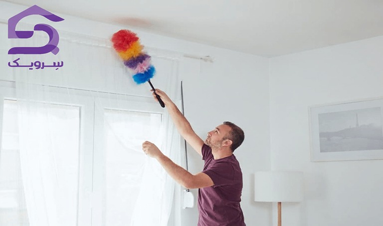 چگونه سقف خانه را تمیز کنیم؟ آموزش 8 مرحله‌ای موثر و سریع