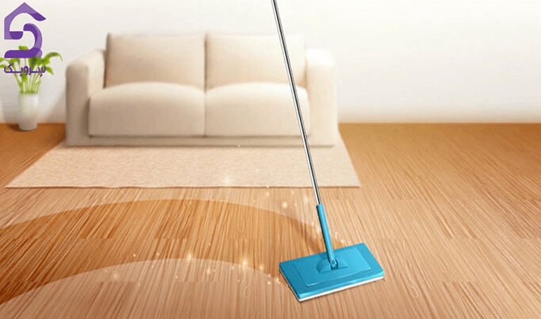 تمیز کردن و براق کردن پارکت چوبی با تی آبی در منزل