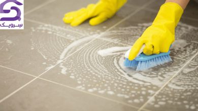 تصویر شستن موزاییک با جوهر نمک؛ آموزش کامل + نکات ایمنی ضروری