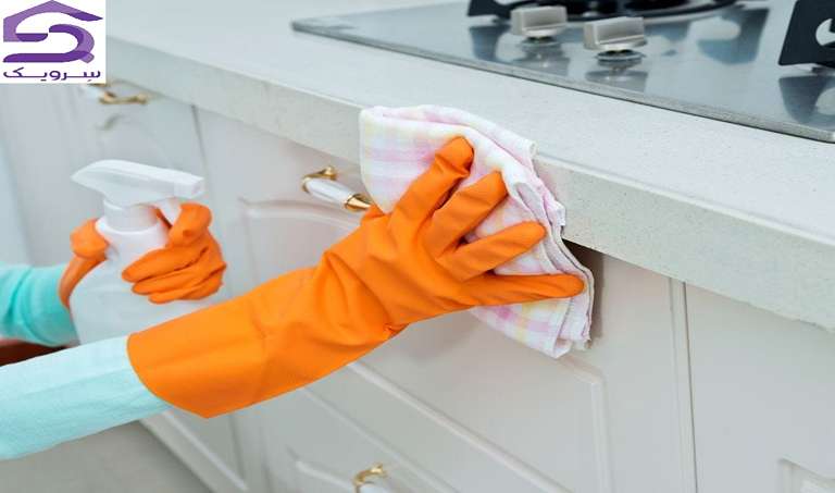 10 ترفند تمیز کردن آشپزخانه [آموزش قدم‌به‌قدم و کاربردی]