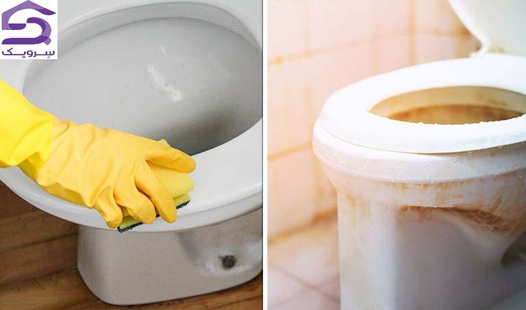 از بین بردن زردی کاسه توالت با راهکارهای خانگی و کاربردی