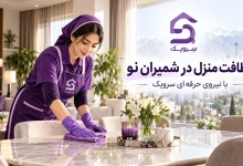 تصویر نظافت منزل در شمیران نو؛ سفارش نظافت خانه با نیروی مطمئن